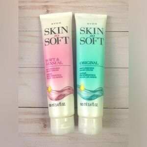 2x Avon Skin So Soft - Original & Soft & Sensual Hand Cream 3.4 fl oz SEALED